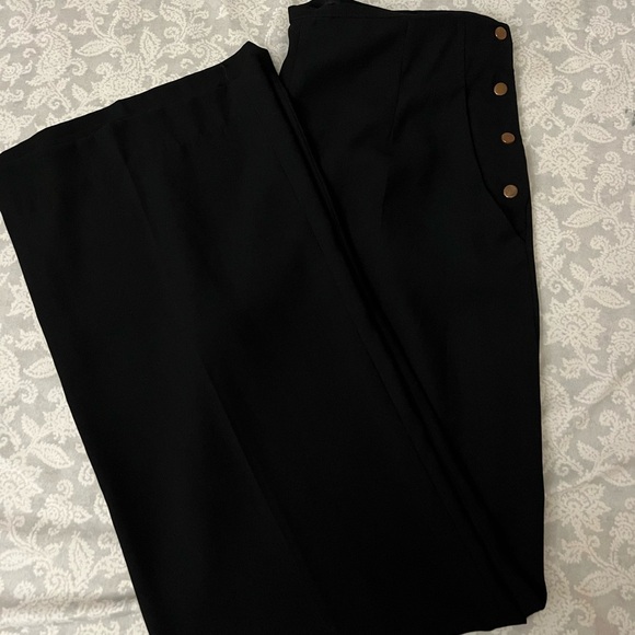 Zara Black Wide-Leg Women's dress Pants size M - Picture 2 of 8